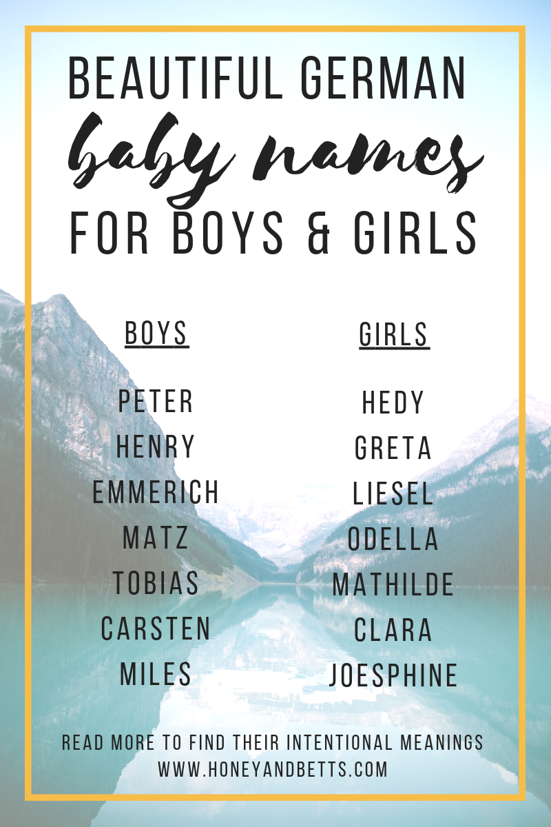 Beautiful, Unique German Baby Names For Boys and Girls 2019 2018 (1