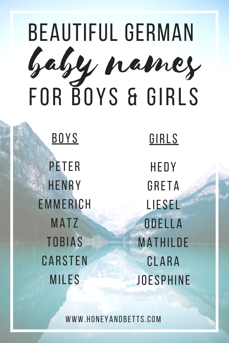 14 Unique German Baby Names For Boys And GirlsHoney & Betts